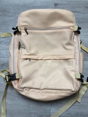 Cream Backpack -Great Travel Bag